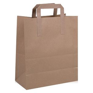 Buy JJ Premium Large Brown Paper Carrier Bags with Flat Handles 1x250 Order Online From JJ Foodservice