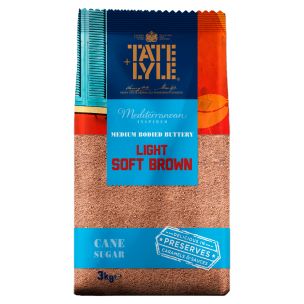 Tate & Lyle Light Brown Soft Sugar-1x3kg