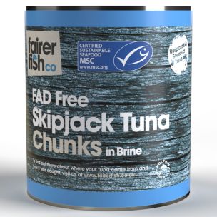 Fairer Fish MSC FAD Free Skipjack Tuna Chunks in Brine 1x800g