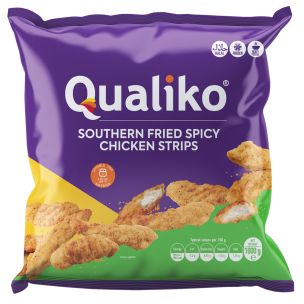 Qualiko IQF Halal Spicy Southern Fried Chicken Strips 1x1kg