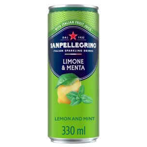 San Pellegrino Lemon and Mint Cans 12x330ml