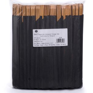 Emma Basic Bamboo Chopsticks Carbonated (Individually Wrapped in pairs) 1x100