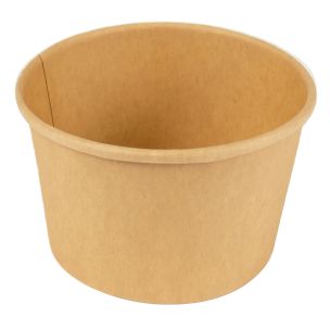 8oz/255ml Round Kraft Bowl (Lid Ref CON237) 1x400