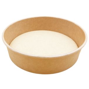 32oz/1000ml Round Kraft Bowl (Lid Ref CON241) 1x200