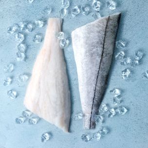 JJ MSC Atlantic IQF Skin-on Boneless Haddock Fillets (8-10oz) 1x15