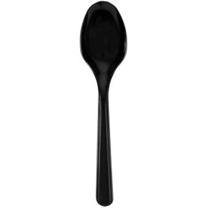 Black Premium Reusable Heavy-Weight Spoon 10x100