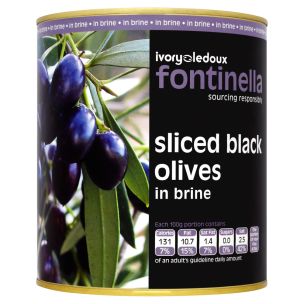 Sliced Black Olives-(Tin) 1x3Kg