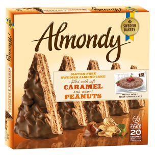 Almondy Caramel & Peanut Cake (Pre-Sliced) 1x12ptn