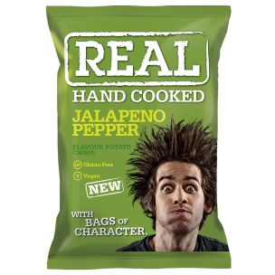 Real Handcooked Crisps Jalapeno Pepper -24x35g