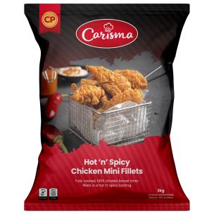 Carisma Halal Hot 'N' Spicy Chicken Mini Fillets-1x2kg