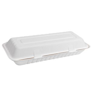 JJ 13"x6" White Bagasse Fish & Chip Box (334x152x74mm) 1x200