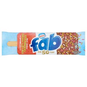 Fab Strawberry Ice Lolly 32x58ml