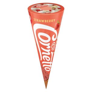 Cornetto Strawberry Ice Cream Cone 24x120ml