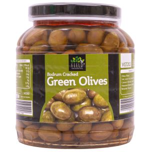 Field Favourites Cracked Bodrum Green Olives (260-320) 1x1.7kg