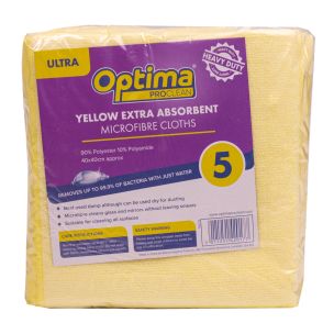 Optima Microfibre Cloth Yellow 1x5