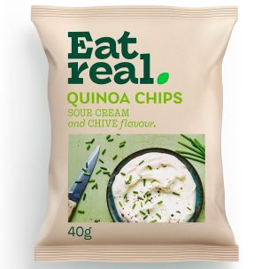 Eat Real Quinoa Sour Cream & Chive Chips 18x40g