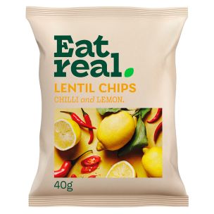 Eat Real Lentil Chilli & Lemon Chips 18x40g