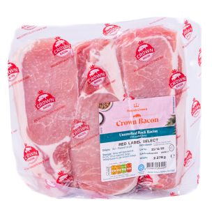 Crown Unsmoked Back Bacon (Red Label) 1x2.27kg