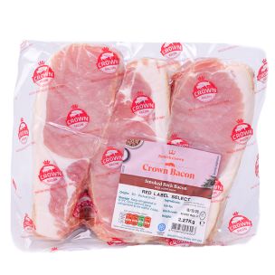 Crown Smoked Back Bacon (Red Label) 1x2.27kg