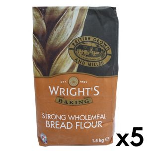 Wrights Wholemeal Bread Flour-5x1.5kg