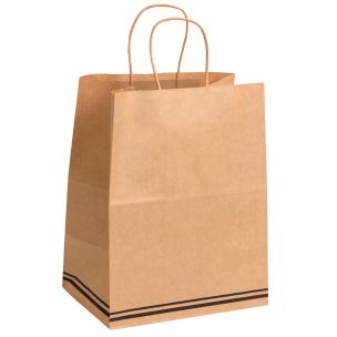 Premium Large Brown Paper Carrier Bags with Twisted Handles 1x100