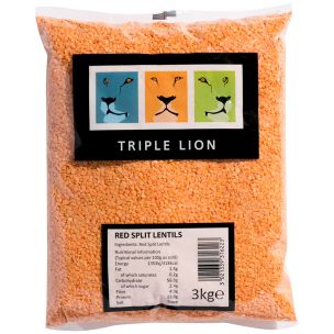 Triple Lion Red Split Lentils 1x3kg