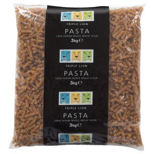 Triple Lion Wholewheat Fusilli Pasta 1x3kg