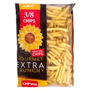 JJ Gourmet Extra Crunchy 3/8 Skin On Chips 1x2.27kg