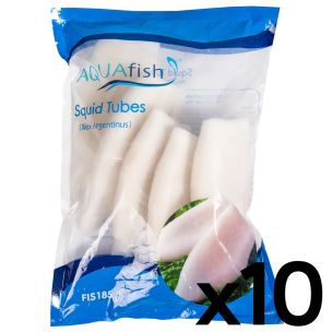 Aquafish IQF Cleaned U5 Squid Tubes 30% Glaze 10x1kg