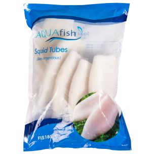 Aquafish IQF Cleaned U5 Squid Tubes (30%Glaze)-1x1kg