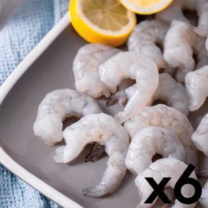 Aquafish Raw Ecuadorian Vannamei Prawns P&D (21/25, 900g net) 6x1.3kg