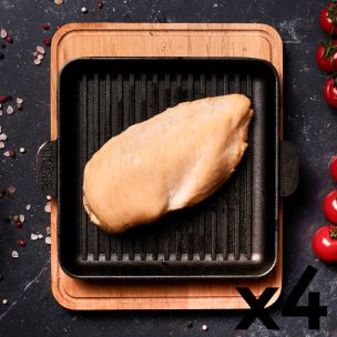 Qualiko IQF Halal Steam Cooked Chicken Breast Fillets 250g+ 4x2.5kg