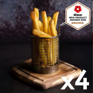 JJ Gourmet Extra Crunchy 3/8 Skin On Chips 4x2.27kg