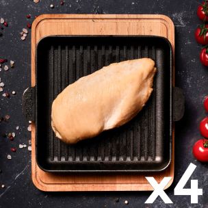 Qualiko IQF Halal Steam Cooked Chicken Breast Fillets 250g+ 4x2.5kg