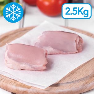 IQF Halal Raw Skinless Boneless Chicken Thigh Meat-1x2.5kg