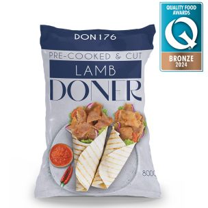 JJ Halal Pre-Cooked & Cut Lamb Doner Kebab (Bag) 1x800g