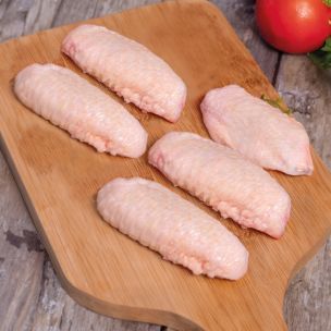 Frozen Halal Raw Chicken Mid Wings 1x10kg