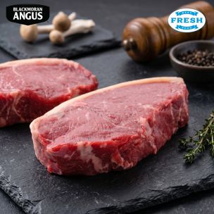 Blackmoran Angus Fresh Striploin Steak (Price Per Kg) Block Pack Appx.6kg