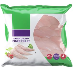 IQF Halal Raw Chicken Breast Mini/Inner Fillets 1x2.5kg