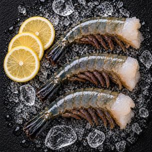 NSFIL Premium Raw HLSO Fresh Water King Prawns 6/8, 700g net 6x1.4kg