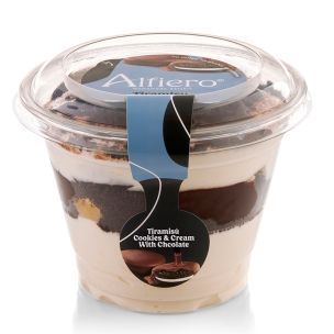 Alfiero Cookies and Cream Tiramisu Portions (Alcohol-Free) 12x100g