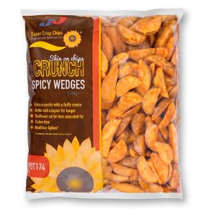 JJ Super Crisp Double Crunch Spicy Wedges 1x2.27kg