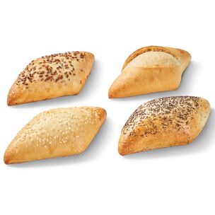 Bridor Stone Oven Part Baked Assortment of Diamond Roll 4x25x55g