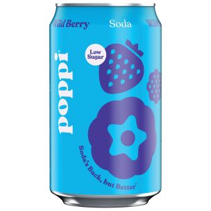 poppi Wild Berry Sparkling Soda Cans 24x330ml
