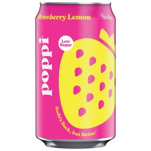 poppi Strawberry Lemon Sparkling Soda Cans 24x330ml