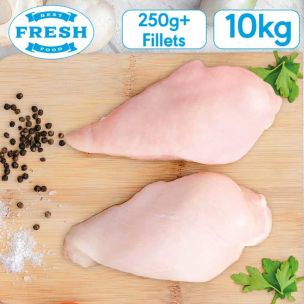 JJ Fresh Halal Chicken Breast Fillets 250g+ 2x5kg