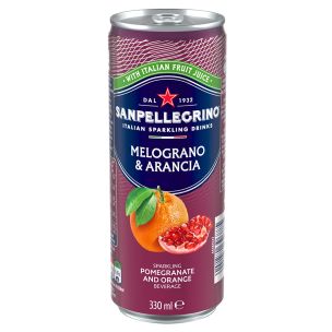 San Pellegrino Pomegranate and Orange Cans 12x330ml