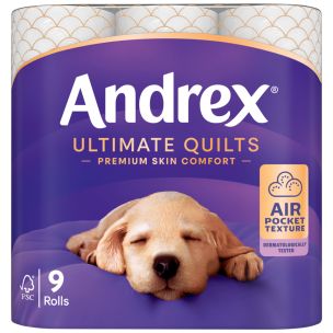 Andrex Ultimate Quilts 3ply Toilet Rolls 1x9