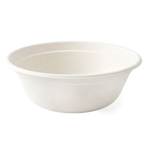 40oz Bagasse Round Bowl 1x200 Lid Ref CON261