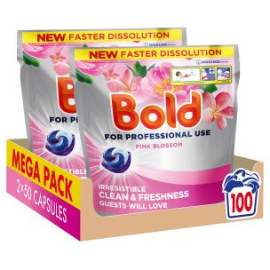 Bold Professional All In One Washing Detergent Pods Pink Blossom 1x100's